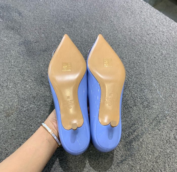 Valentino Women Shoes Mule Flip Flop Sandals VLOGO SIGNATURE CALFSKIN PUMP 45MM / 1.8 IN. Luxury Brand with Original Box
