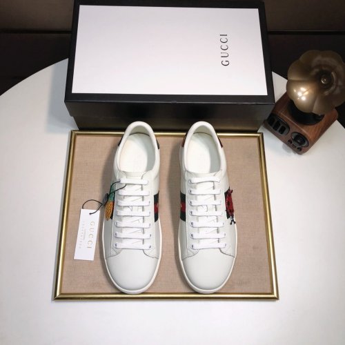 Gucci Womens Shoes Fashion Sneakers Lace-Up Luxury Brand Women's Ace Embroidered Sneaker with Original Box