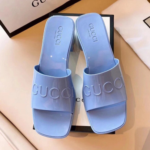 Gucci Womens Shoes Sandals Slides Slippers Luxury Brand Thick Sole 5cm Heel Design Women's GG slide sandal with Original Box