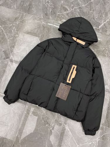 Louis Vuitton Design Mens Womens Winter Windprood Down Jackets Keep Warm 90% White Duck Down DOWNFILLED HOODY BLOUSON 1A5CH0