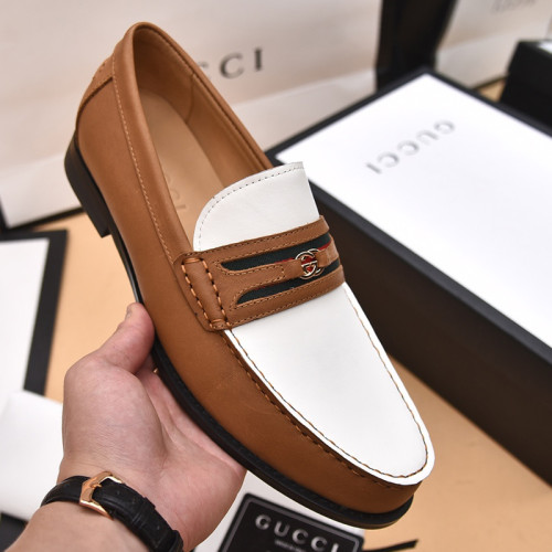 Gucci Mens Shoes Leather Design Luxury Brand Business Dress Shoes for Men with Original Box