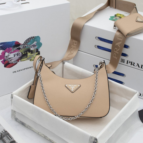 Prada Womens Bag Go Re-Edition 2000 Leather Shoulder Bag