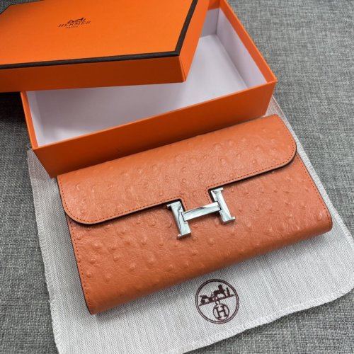 Hermes Womens Mens Wallets Purse Constance Clutch Leather Design Coin Bag with Original Box
