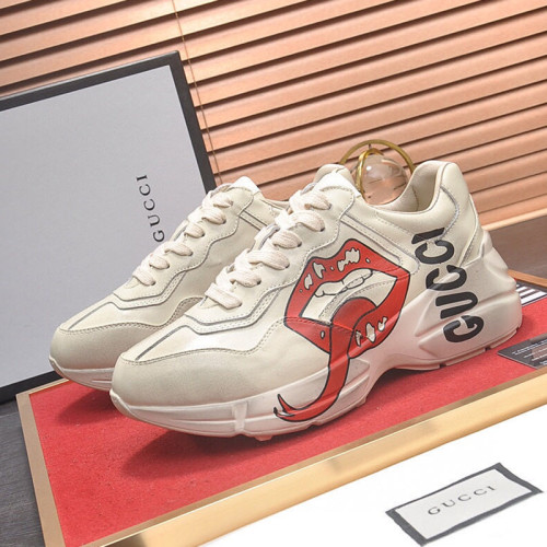 Gucci Mens Shoes Sneakers Luxury Brand Men's Rhyton Sneaker With Mouth Print 552089 A9L00 9522