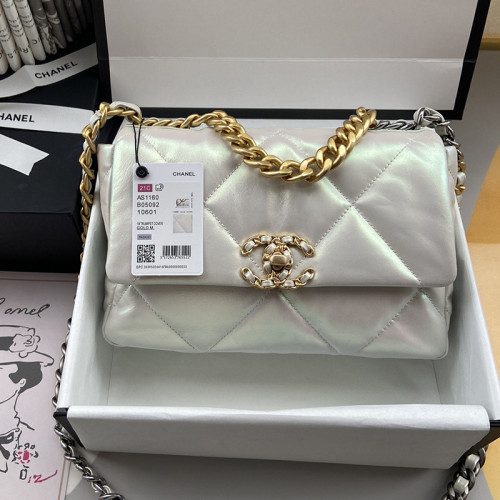 Chanel Womens Bags Shoulder Messenger Bags Chanel 19 Flap Bag Luxury Brand with Original Box