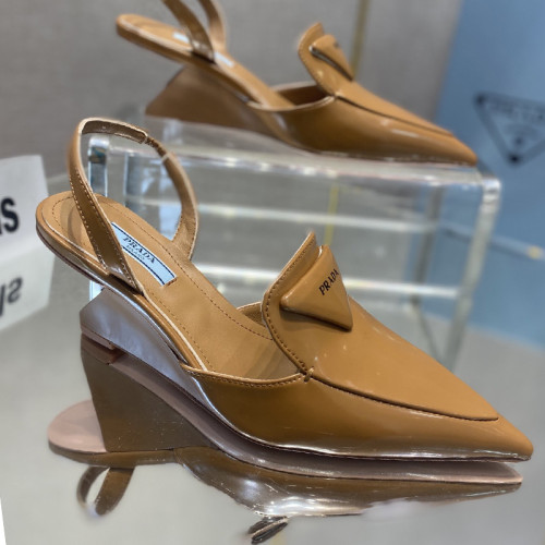 Prada Womens Shoes Slingback Pumps Luxury Brand Casual Shoes for Women with Original Box