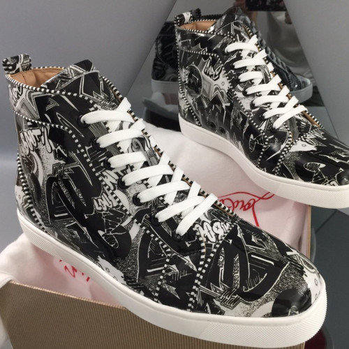 Christian Louboutin Mens Shoes Luxury Brand Red Bottom Design Louis Junior Spikes Flat with Original Box CL sneakers