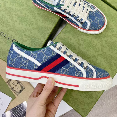 Gucci Mens Shoes Sneakers Luxury Brand men's Gucci Tennis 1977 sneaker 606110 2KQ10 4463 with Original Box