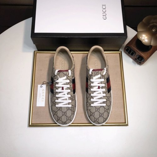 Gucci Womens Shoes Fashion Sneakers Lace-Up Luxury Brand Women's Ace Embroidered Sneaker with Original Box