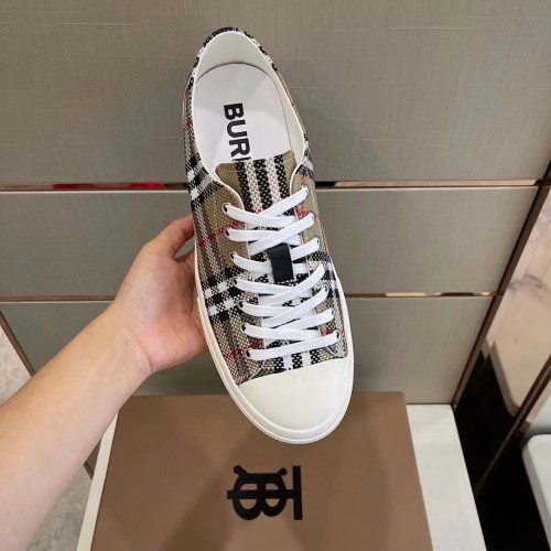 Burberry Men Shoes Fashion Luxury Brand Vintage Cotton Sneaker Casual Shoes for Men with Original Box