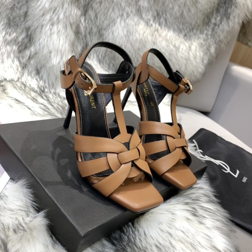 Saint Laurent YSL Womens Shoes TRIBUTE SANDALS IN SMOOTH LEATHER 10cm