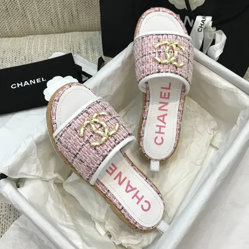 Chanel Womens Shoes Mules Tweed