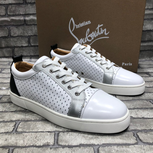 Christian Louboutin Mens Shoes Luxury Brand Red Bottom Design Louis Junior Spikes Flat with Original Box CL sneakers