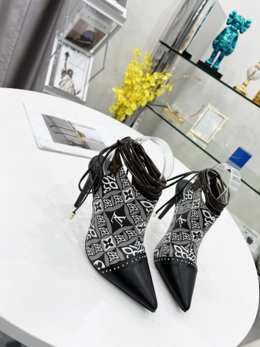 Louis Vuitton Womens Shoes Pumps Sandals Slippers Leather Design Luxury Brand Summer Fashion Sandals with Original Box 9.5cm Heel