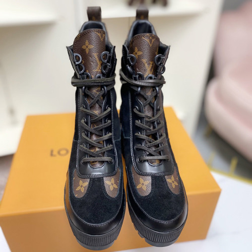 Louis Vuitton Women Shoes Boots Fashion Ankle Boots Luxury LAUREATE DESERT BOOT with Original Box 1A524C