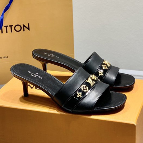 Louis Vuitton Womens Shoes Pumps Sandals Leather Design Luxury Brand Fashion Sandals with Original Box 5.5cm Heel