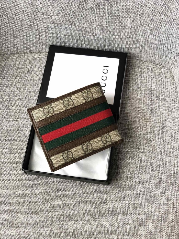 Gucci Mens Womens Wallet Animalier Leather Wallet Card Holders for Men Luxury Brand with Box GG Supreme Ophidia Wallet with Original Box 597606 96IWT 8745