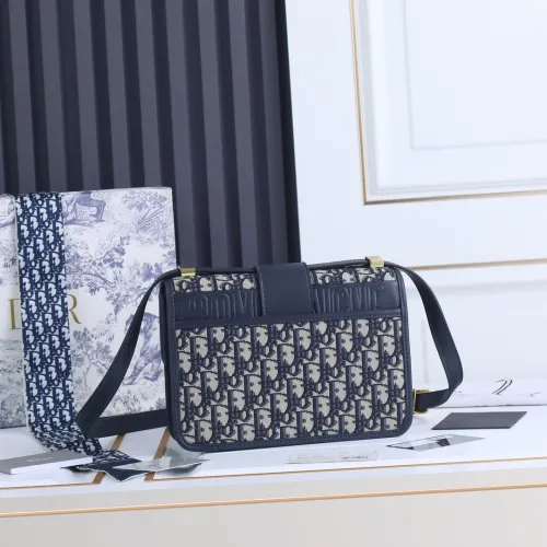 Dior Womens Bags Crossbody Bags Luxury Brand 30 MONTAIGNE BAG Blue Dior Oblique Jacquard M9203UTZQ_M928 with Original Box