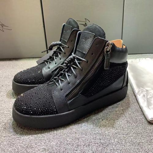 Giuseppe Zanotti Mens Shoes Luxury Brand High Top Sneakers Coby