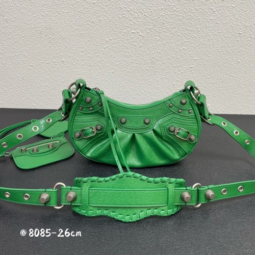 Balenciaga Le Cagole Womens Bags Luxury Brand WOMEN'S LE CAGOLE XS SHOULDER BAG IN GREEN