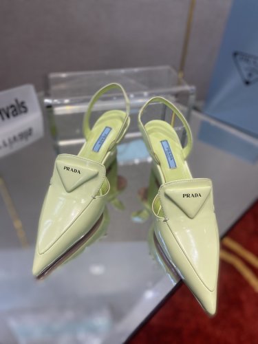 Prada Womens Shoes Slingback Pumps Luxury Brand Casual Shoes for Women with Original Box
