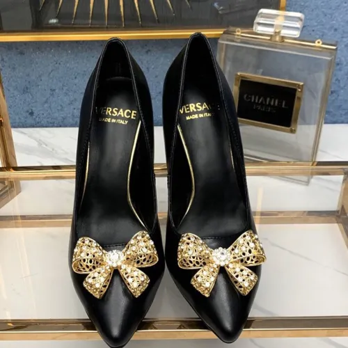 Versace Brand Womens Sandals Shoes Leather Big Size LA MEDUSA PATENT SAFETY PIN LEATHER PUMPS High Heel Design Luxury Brand Sandals for Women