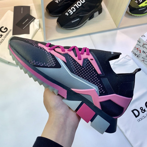 Dolce & Gabbana Womens Shoes Sneakers Luxury Brand Sorrento sneakers in stretch jersey with logo with Original Box