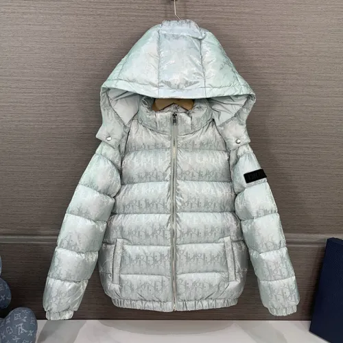 Dior Design Kids Winter Windprood Down Jackets Keep Warm 90% White Duck Down DIOR OBLIQUE HOODED DOWN JACKET Silver-Tone Technical Jacquard 1SBM21PUFE_Y75J