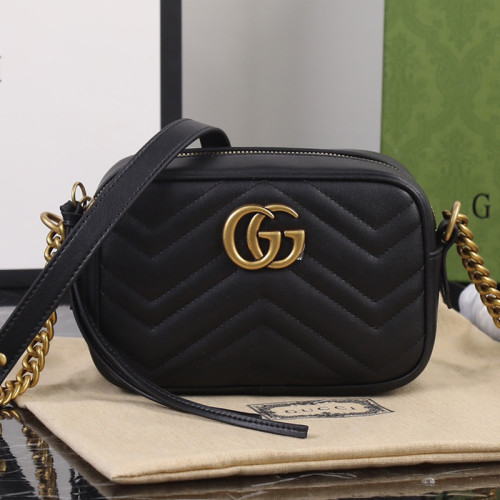 Gucci Womens Bags GG Marmont matelassé mini bag Gucci shoulder bag Luxury Brand with Original Box 448065 DTD1T 1000