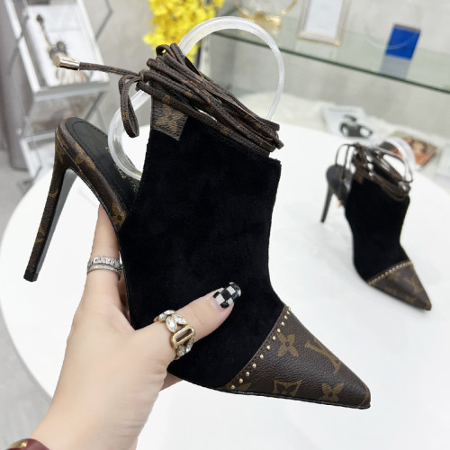 Louis Vuitton Womens Shoes Pumps Sandals Slippers Leather Design Luxury Brand Summer Fashion Sandals with Original Box 9.5cm Heel