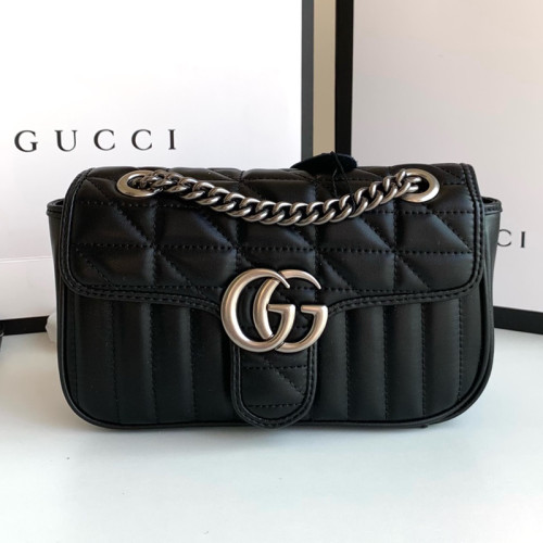 Gucci Womens Bags Shoulder Messenger Bag Luxury Brand Gucci GG Marmont matelassé mini bag with Original Box 446744 UM8AN 1000