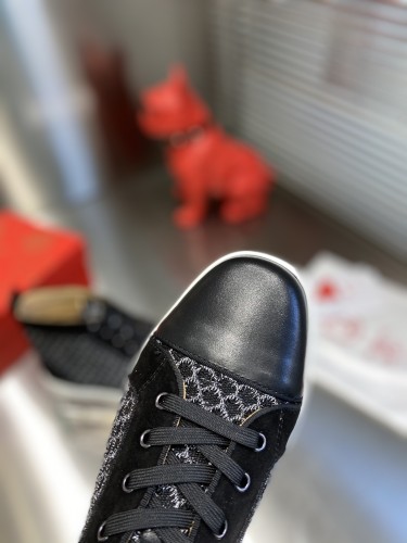 Christian Louboutin Mens Shoes Luxury Brand Red Bottom Design Louis Junior Spikes Flat with Original Box CL sneakers