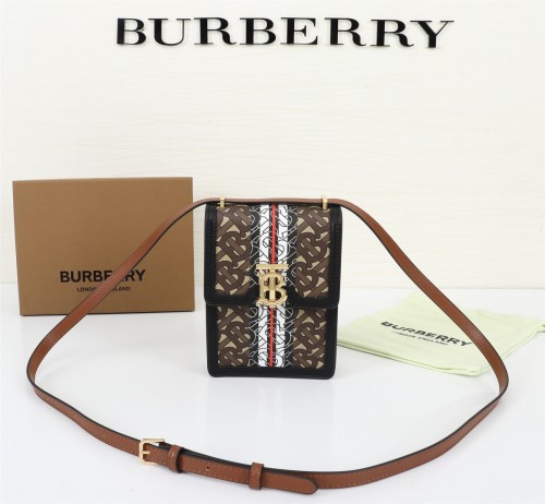 Burberry Womens Bag Monogram Stripe E-canvas Robin Bag