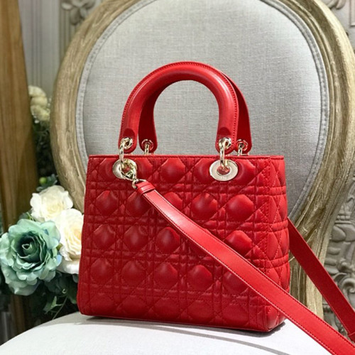 Dior Womens Bags Handbags Luxury Fashion MEDIUM LADY D-LITE BAG with Original Box