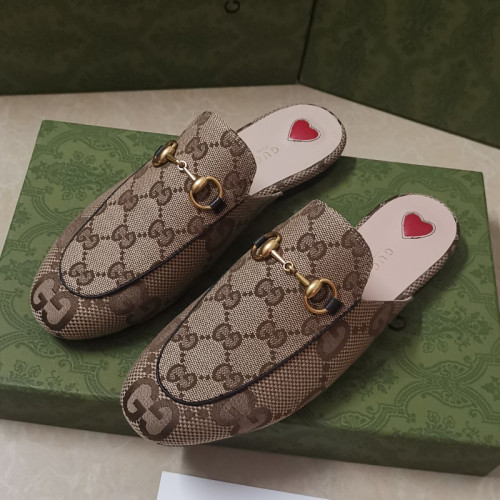 Gucci Womens Shoes Casual Loafers Design Luxury Brand Leather Princetown with Original Box