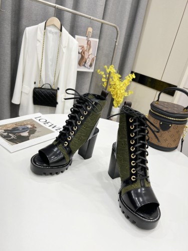 Louis Vuitton Womens Shoes Ankle Boots Leather Design Luxury Brand Summer Fashion Sandals PASSENGER SILHOUETTE BOOT with Original Box