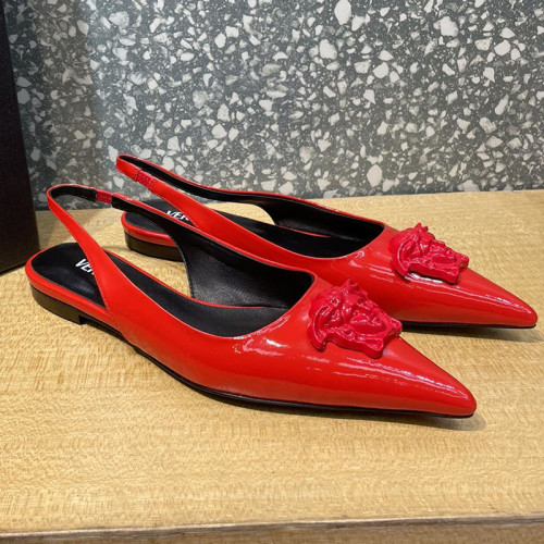 Versace Brand Womens Sandals Shoes Pumps Leather Big Size LA MEDUSA LEATHER PUMPS Design Luxury Brand Sandals for Women
