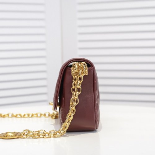 Chanel Womens Bags Small Flap bag Lambskin & Gold-Tone Metal Purple
