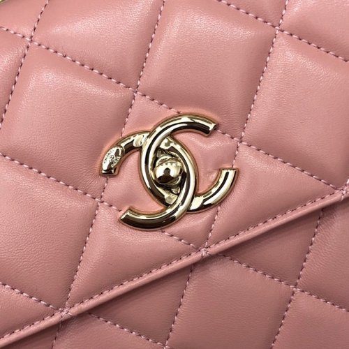 Chanel Womens Shoulder Bags Luxury Brand with Original Box Small Flap Bag With Top Handle Lambskin & Gold-Tone Metal