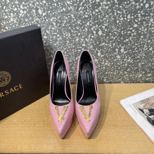 Versace Brand Womens Sandals Shoes Pumps Leather Big Size LA MEDUSA LEATHER PUMPS Design Luxury Brand Sandals for Women