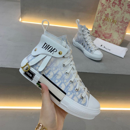 Dior Womens Mens Shoes Sneakers Luxury Brand Unisex Design B23 High-Top Sneaker with Box