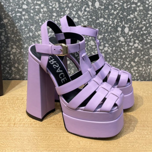 Versace Brand Womens Sandals Shoes Pumps Leather Big Size LA MEDUSA LEATHER PUMPS Design Luxury Brand Sandals for Women