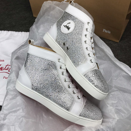 Christian Louboutin Mens Shoes Luxury Brand Red Bottom Design Louis Junior Spikes Flat with Original Box CL sneakers
