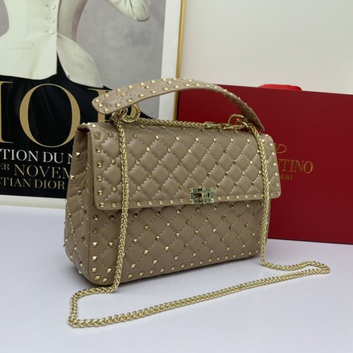 Valentino Womens Bags Crossbody Bags Handbags Luxury Brand LARGE ROCKSTUD SPIKE NAPPA LEATHER BAG with Original Box