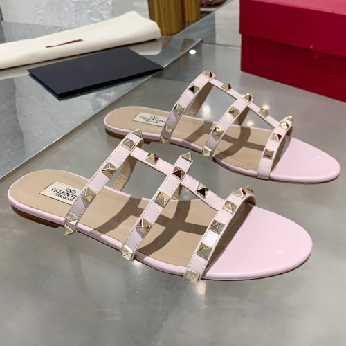 Valentino Women Shoes Mule Flip Flop Sandals ROMAN STUD SLIDE SANDAL IN QUILTED NAPPA with Original Box Luxury Brand