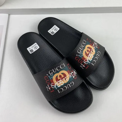Gucci Mens Shoes Sandals Slides Slippers Luxury Brand Thick Sole Design with Original Box