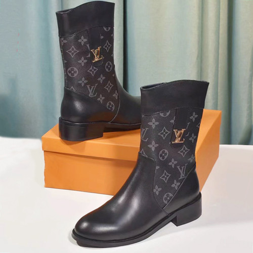 Louis Vuitton Women Shoes Boots Fashion Ankle Boots Luxury Brand Leather Design with Original Box