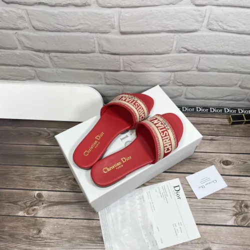 Dior Women Shoes Mule DWAY SLIDE Luxury Brand Womens Sandals Slippers with Original Box