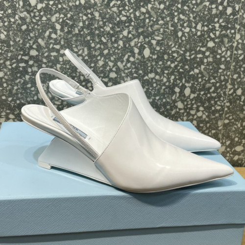 Prada Womens Shoes Slingback Pumps Luxury Brand Casual Shoes for Women with Original Box