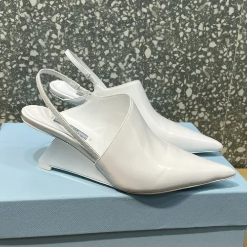 Prada Womens Shoes Slingback Pumps Luxury Brand Casual Shoes for Women with Original Box